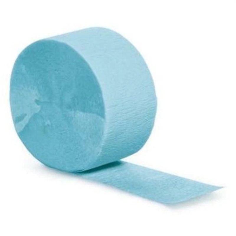 Pastel Blue Crepe Paper 81-Foot Roll Streamers Tableware Decorations Supplies