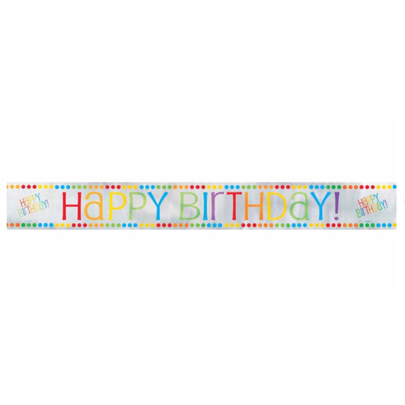 Rainbow Birthday Foil Banner