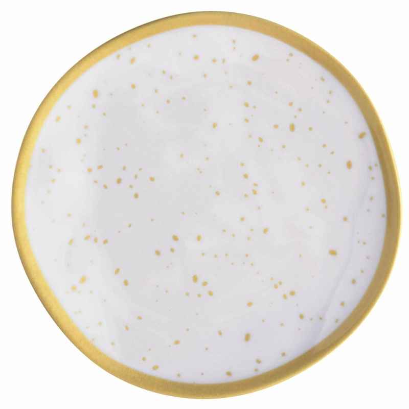 10 1/2" Melamine Plastic Plate - Gold