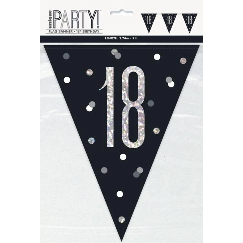 Age 18 Bunting - Black