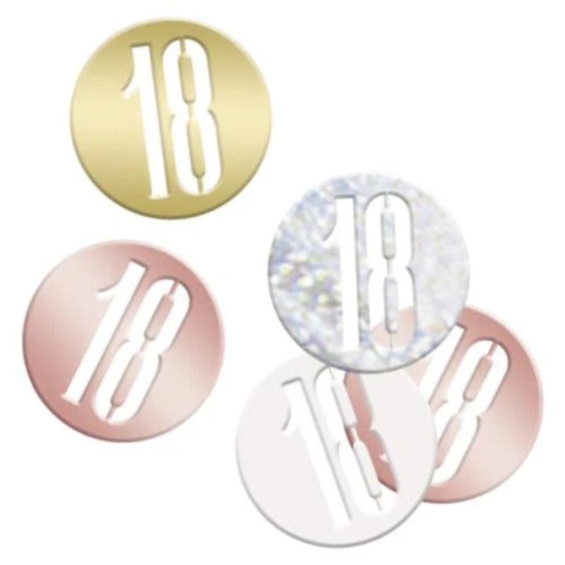 Age 18 Table Confetti- Rose Gold