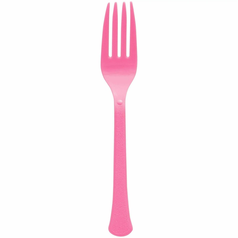 Bright Pink - Boxed, Heavy Weight Forks, High Ct.
