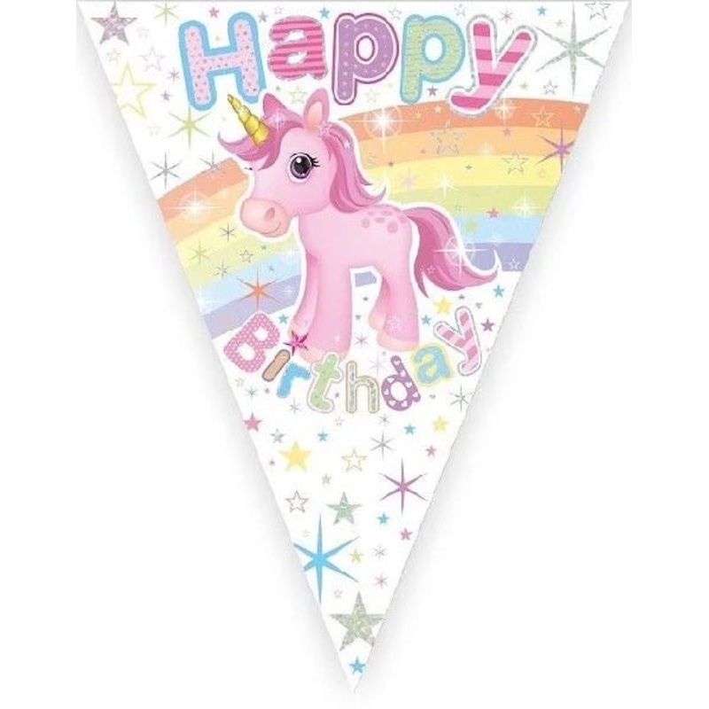 Happy Birthday Unicorn Bunting