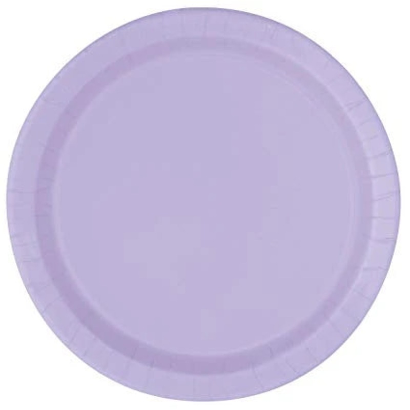 Round Paper Plates - Lavender