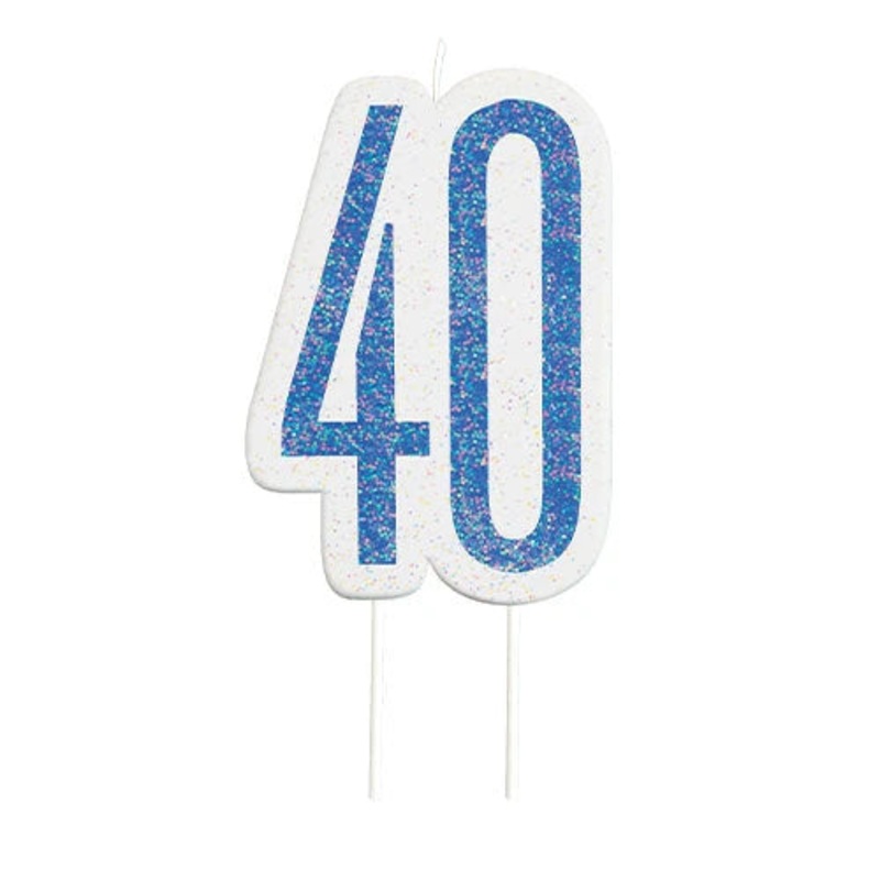 Wax Age 40 Candle - Blue