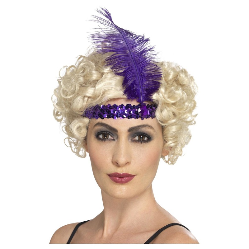 1920's Flapper Purple Sequin Headband