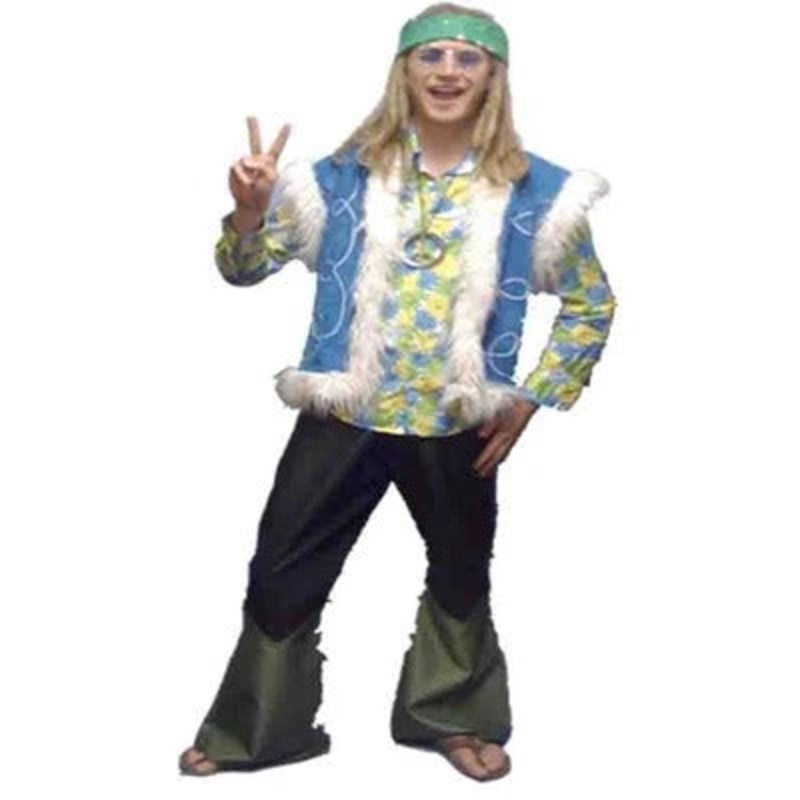 1960s/1970s Hippy Dude Hire Costume - Blue