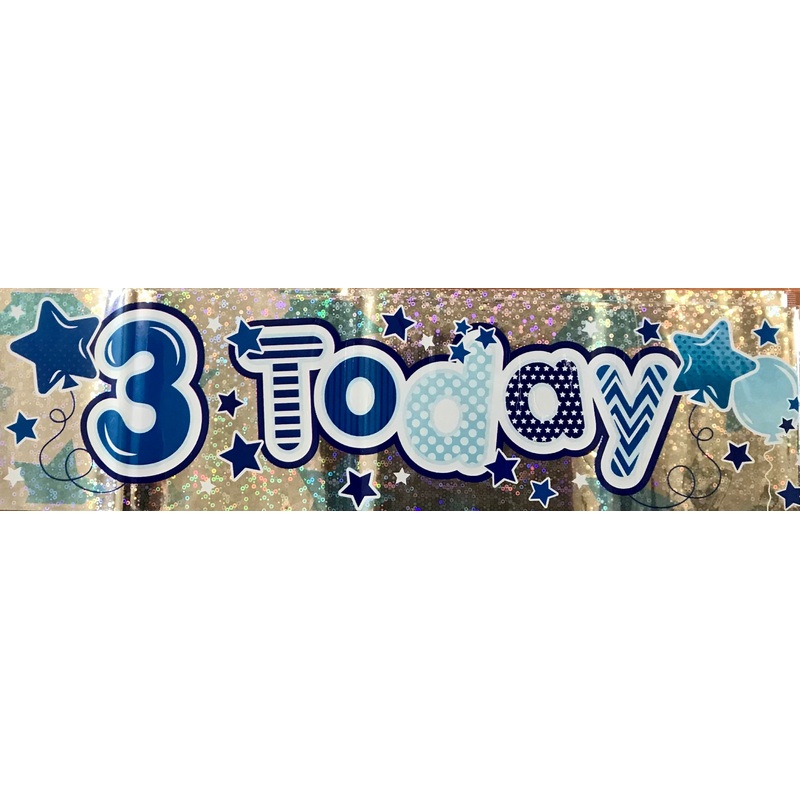 Age 3 Birthday Banner
