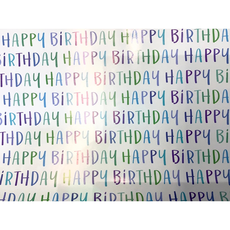 Birthday Gift Wrap - Birthday Blue