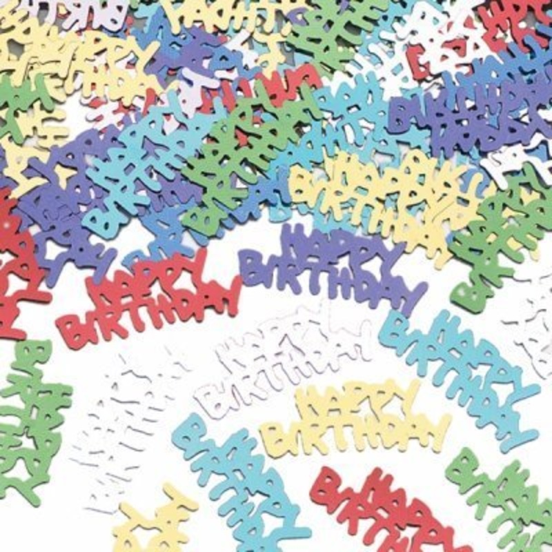 Birthday Table Confetti - Various Ages (Multicoloured)