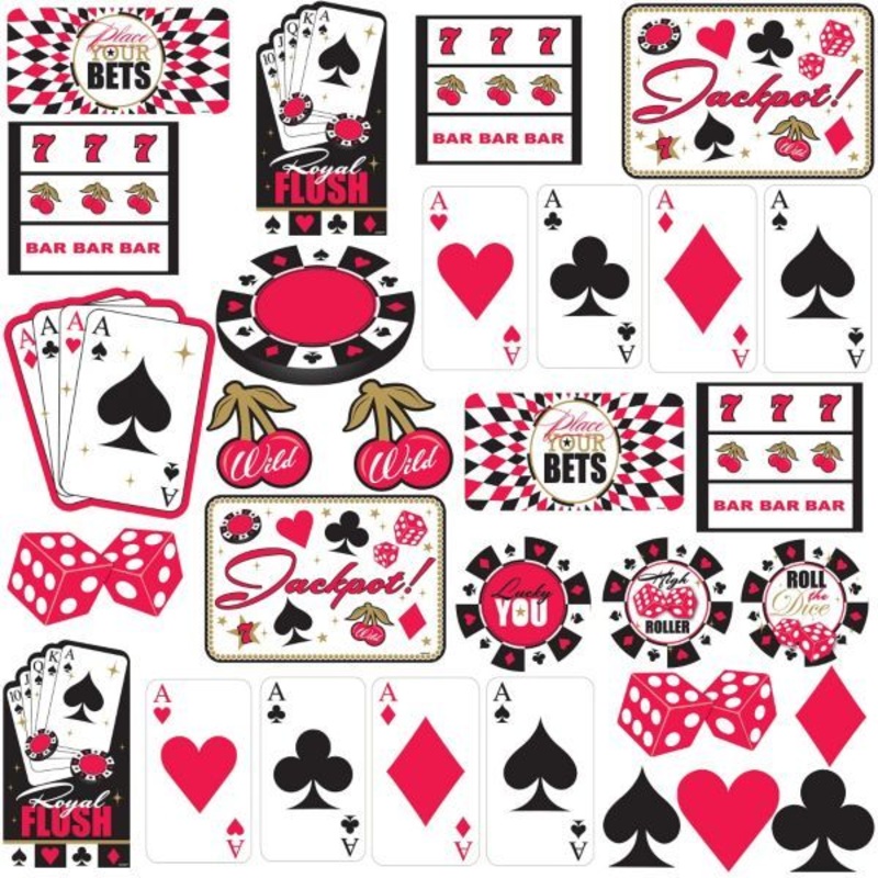 Cutout Decs (30 Pack) - Casino
