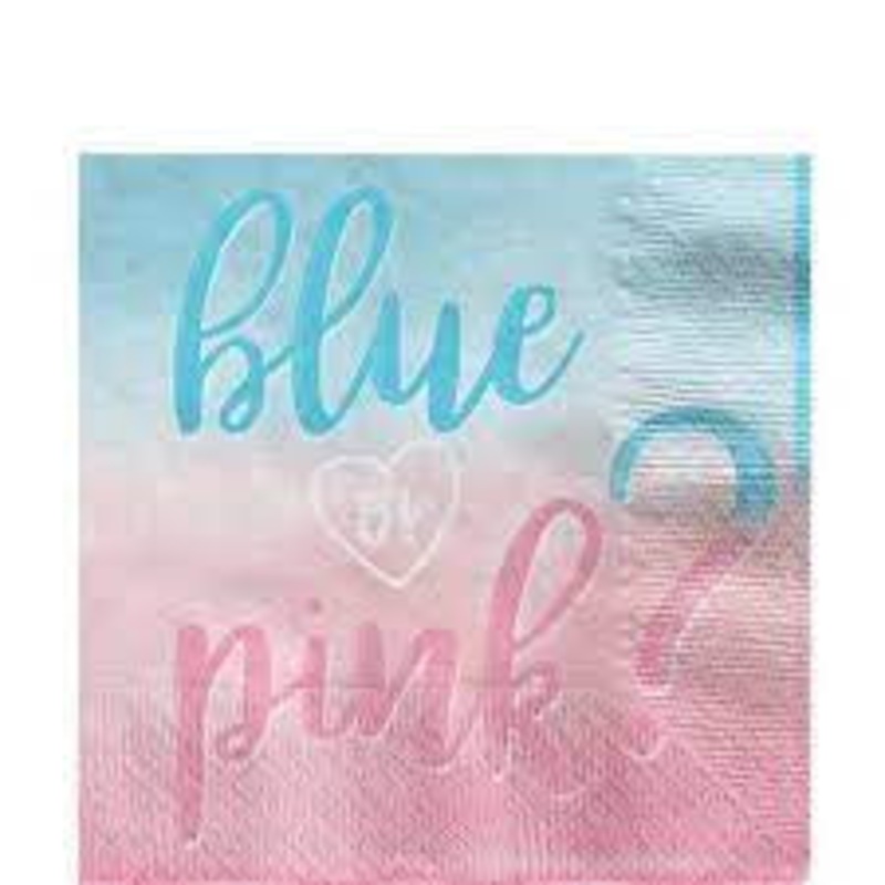 Gender Reveal Themed Napkins