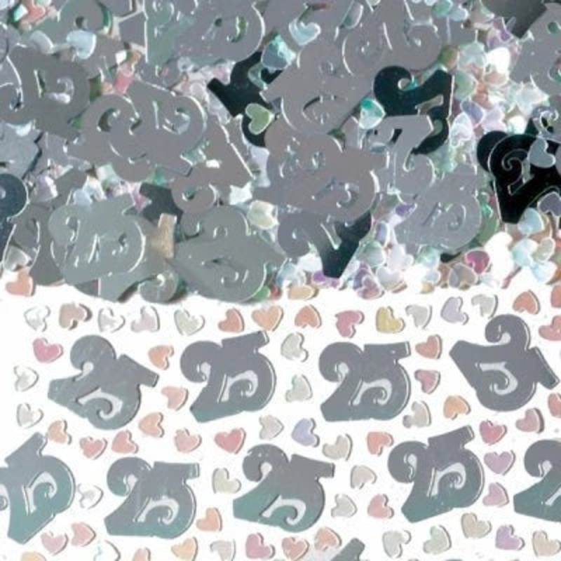 Happy 25th Anniversary Table Confetti