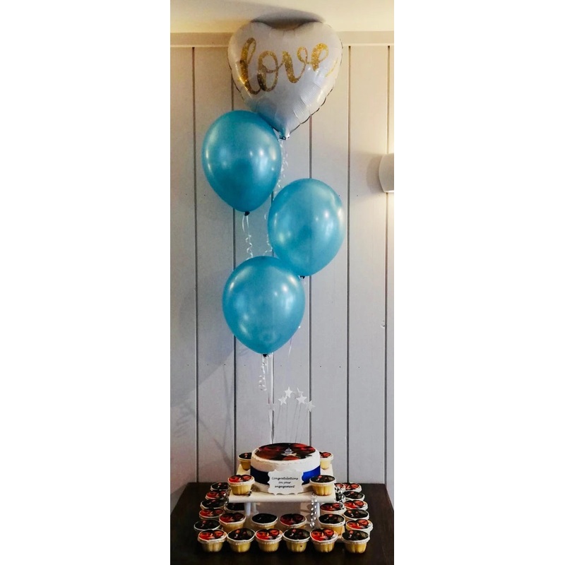 Mixed 4 Balloon Foil/Latex Bouquet