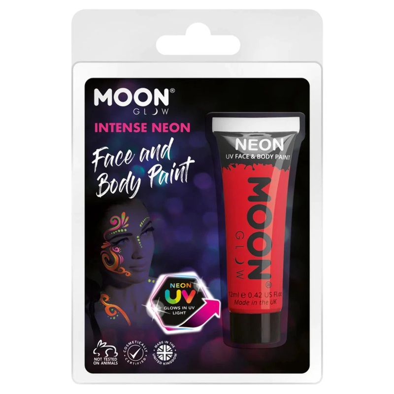 Moon Glow Neon Face Gel - Red