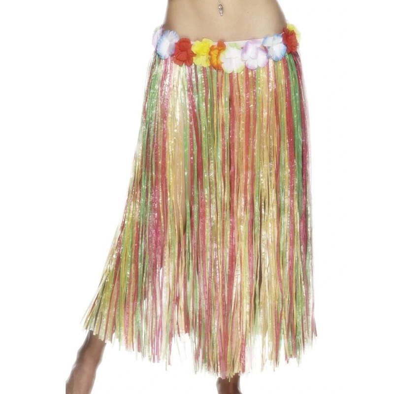 Multi-Coloured Grass Skirt/Flowers