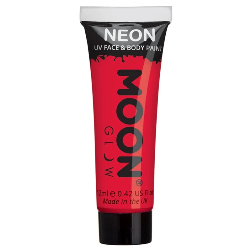 Neon UV Face & Body Paint - Red