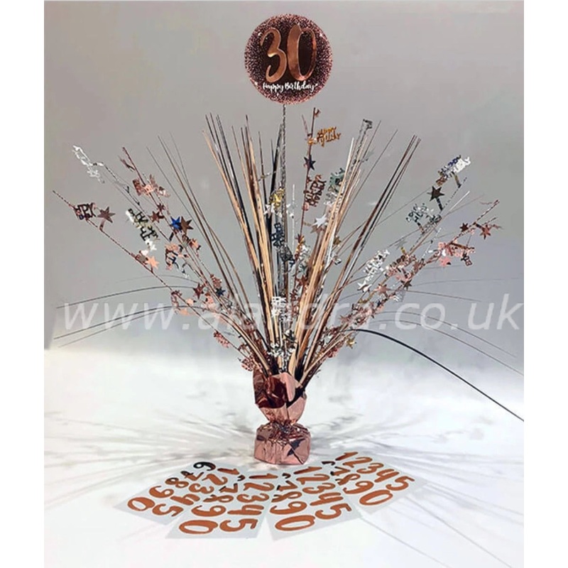 Personalised Balloon Weight Centrepiece - Rose Gold