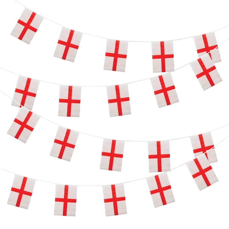 St George Flag Bunting 3M Fabric