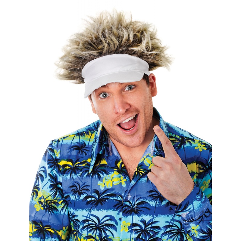 Visor With Attached Hair