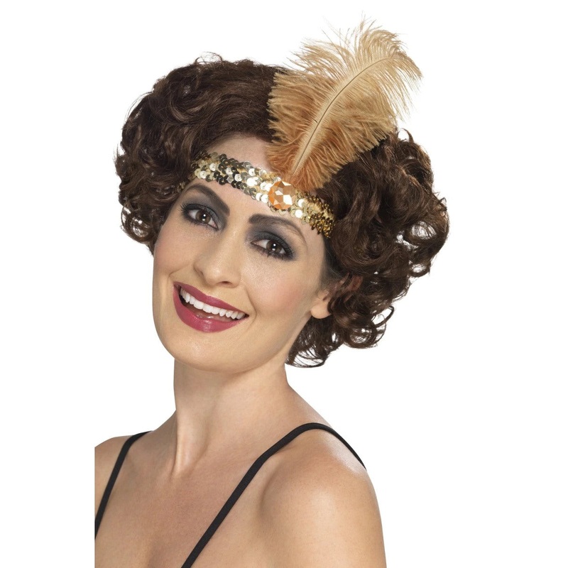 1920's Flapper Gold Sequin Headband