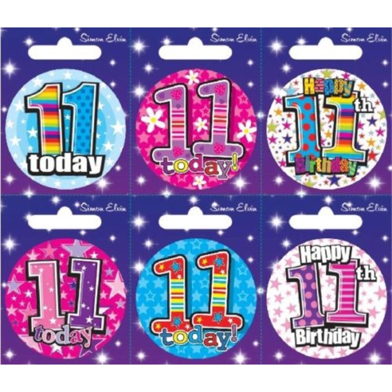 Age 11 birthday badges