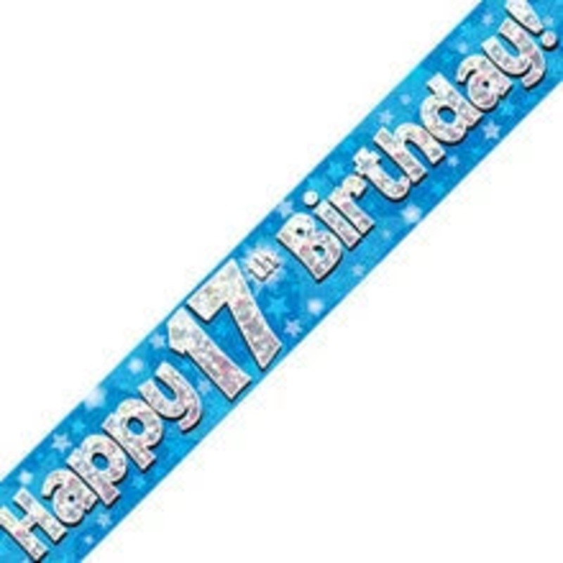 Age 17 Birthday Banner - Asst