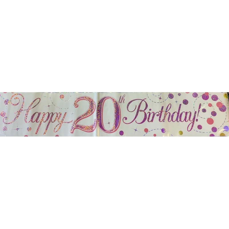 Age 20 Birthday Banner