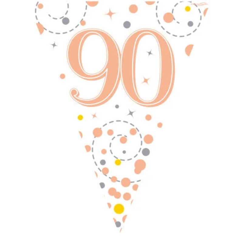 Age 90 Bunting - Rose Gold