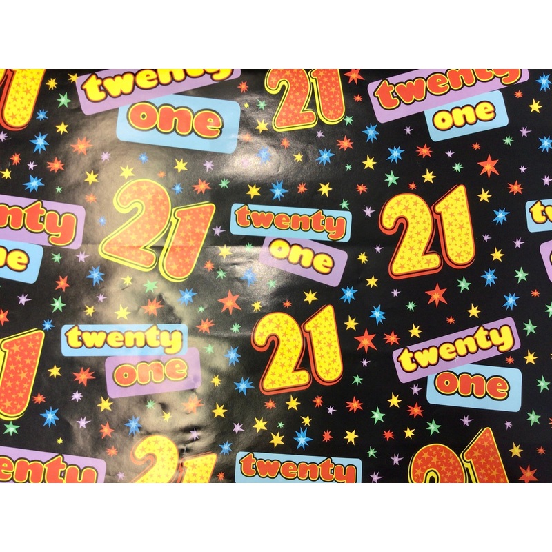 Birthday Gift Wrap - Age 21