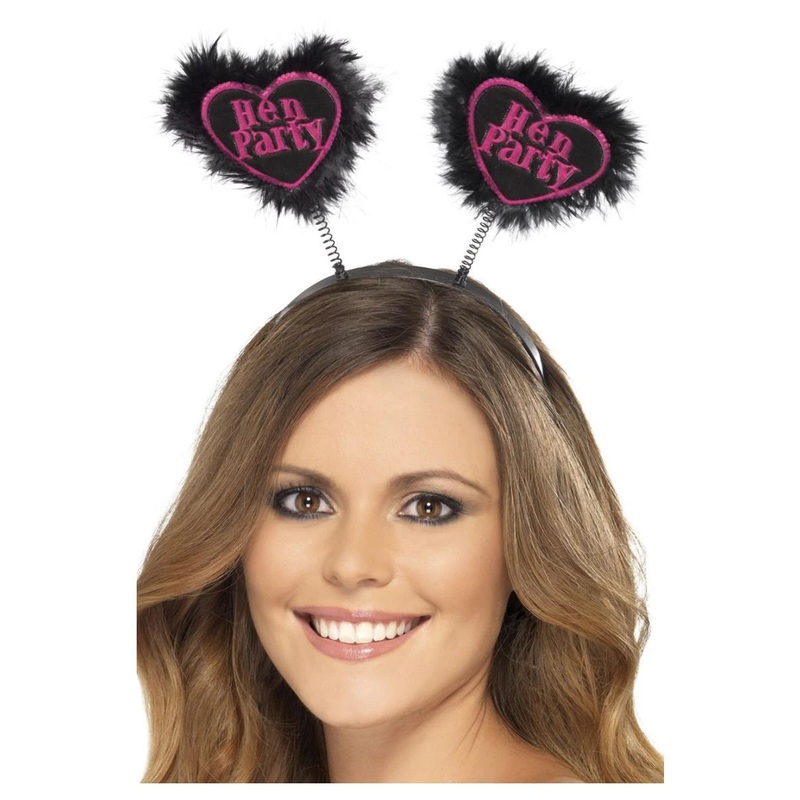 Hen Party Fluffy Head Boppers - Black