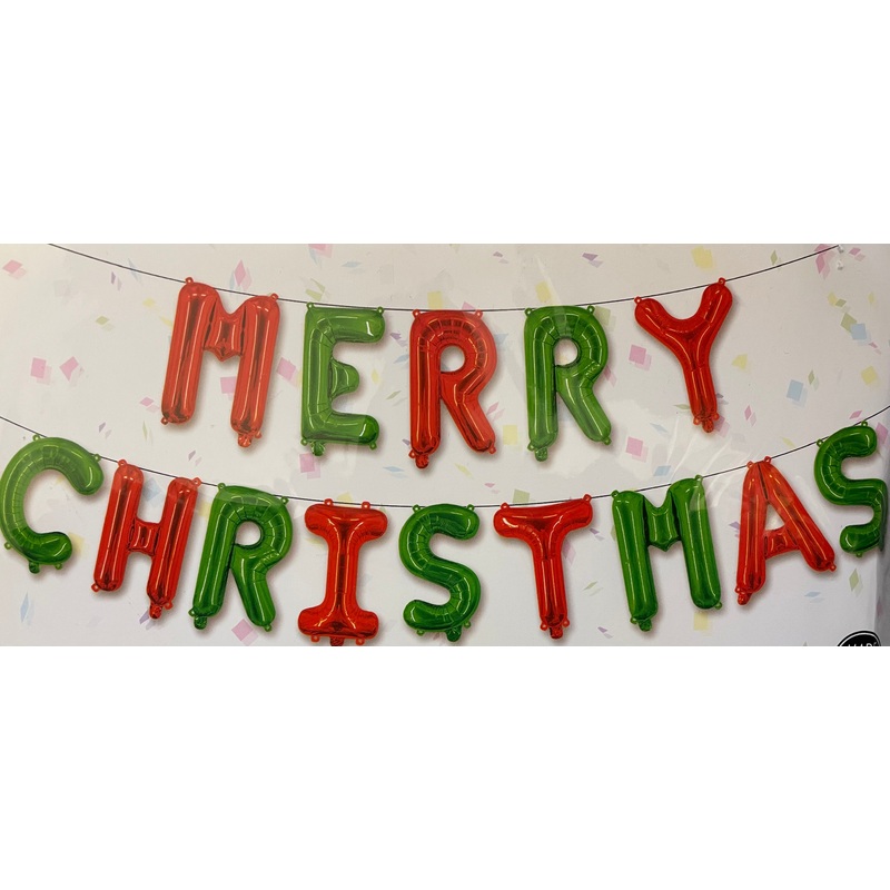 Merry Christmas Balloon Bunting