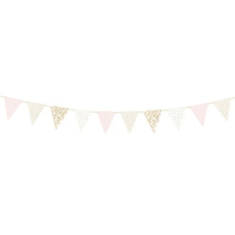 Paper Birthday Bunting - Pink Flroal Pattern Asst