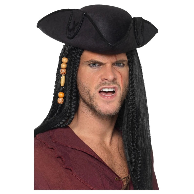 Pirate Tricorn Hat - Black