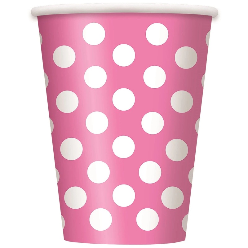 Spotty Paper Cups - Pink