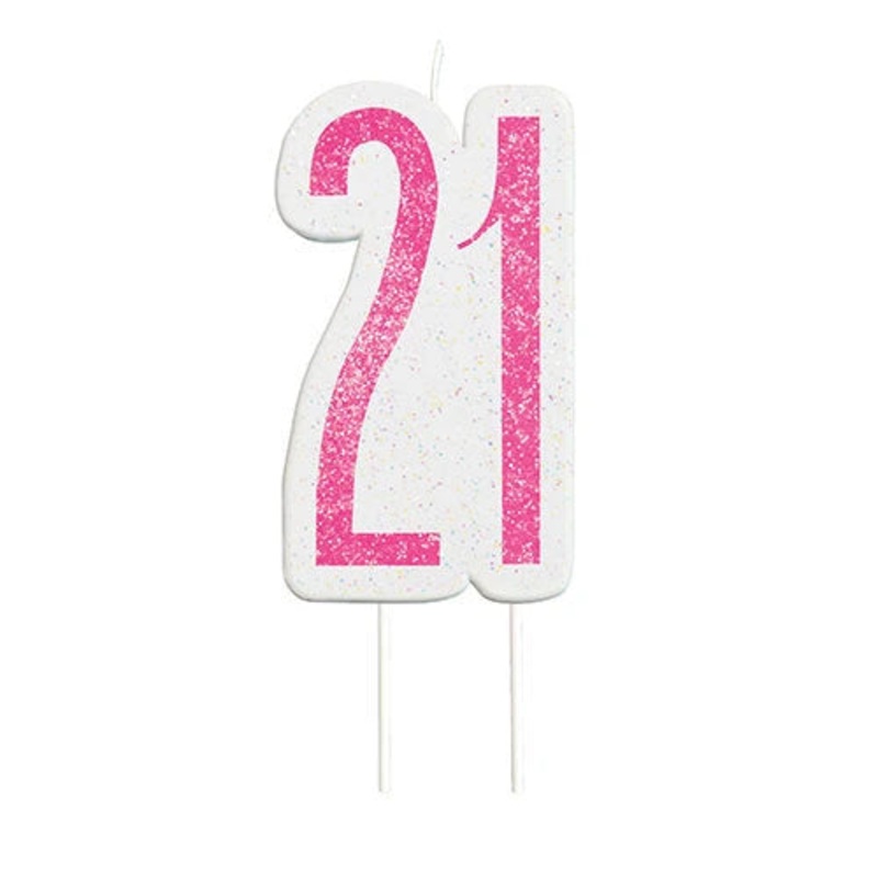 Wax Age 21 Candle - Pink