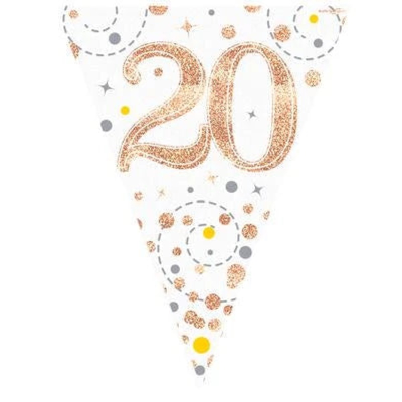 Age 20 Bunting - Rose Gold