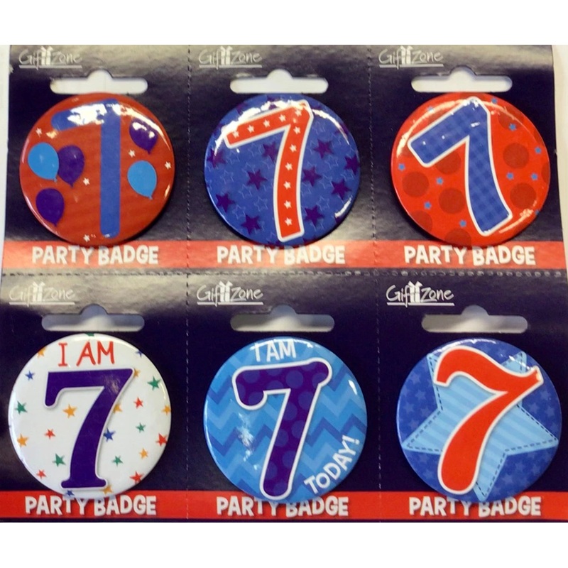 Age 7 birthday badges