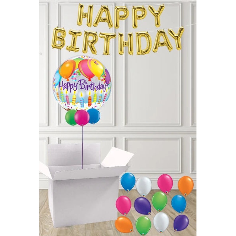 Birthday Candles Bubble in a Box delivered Nationwide