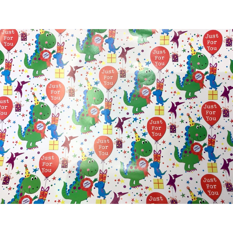 Birthday Gift Wrap - Dinosaur Party