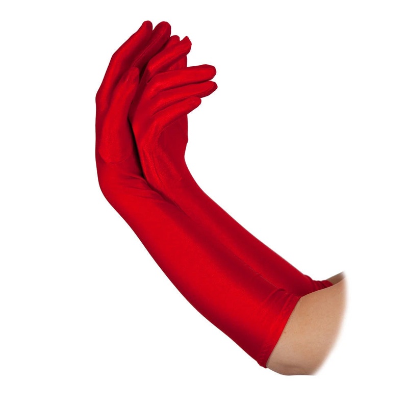 Long Formal Gloves - Red