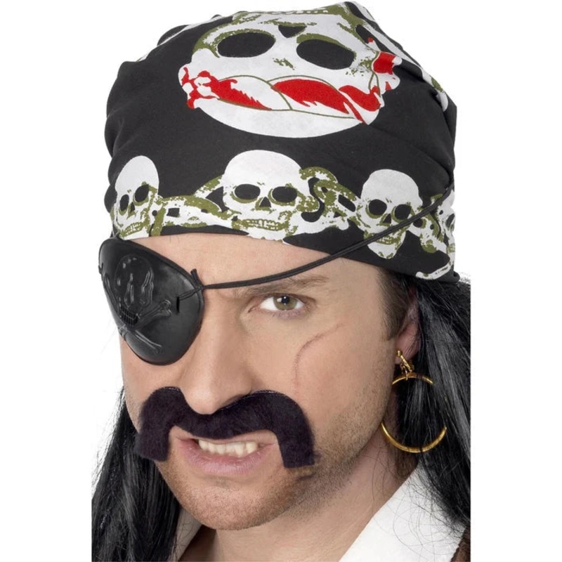 Pirate Bandana - Black & White Crossbones