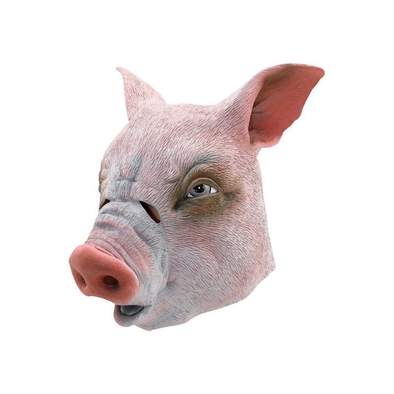 Rubber Overhead Animal Mask - Pig
