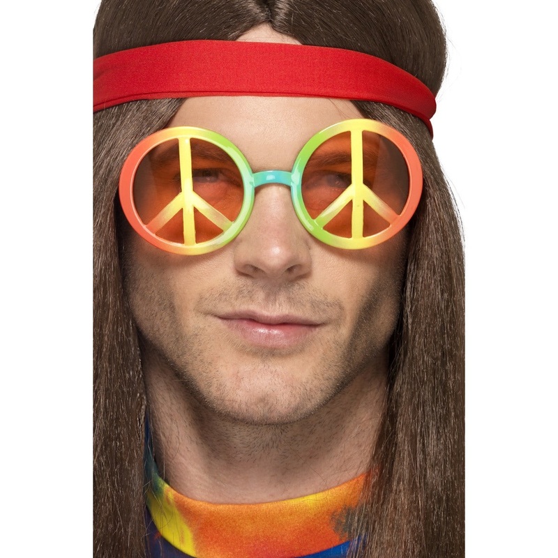 1960's Multicolored Peace Sign Glasses
