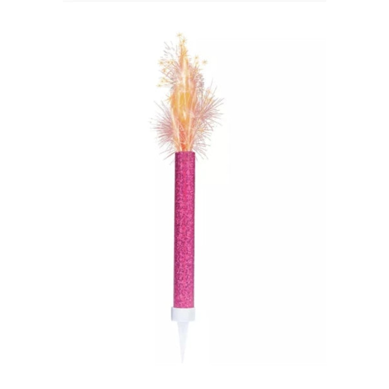 2pk Ice Fountain Candles - Pink
