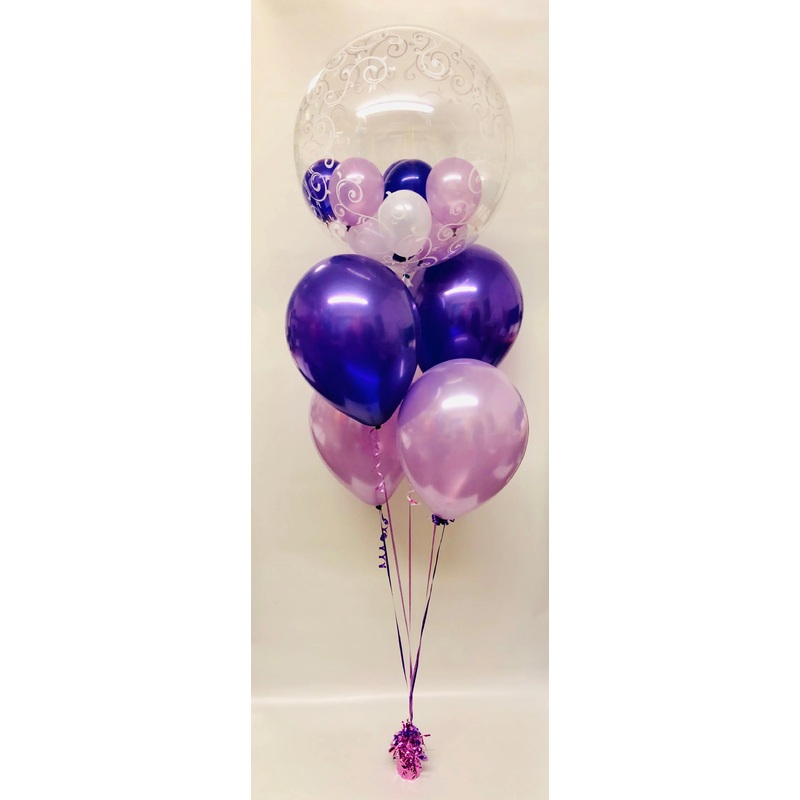 Balloons inside balloons - Personalised Bubble Balloon