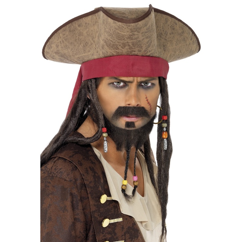 Caribbean Pirate Dreadlock Hat