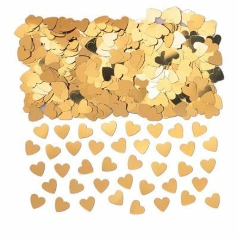 Gold Sparkle Hearts Table Confetti
