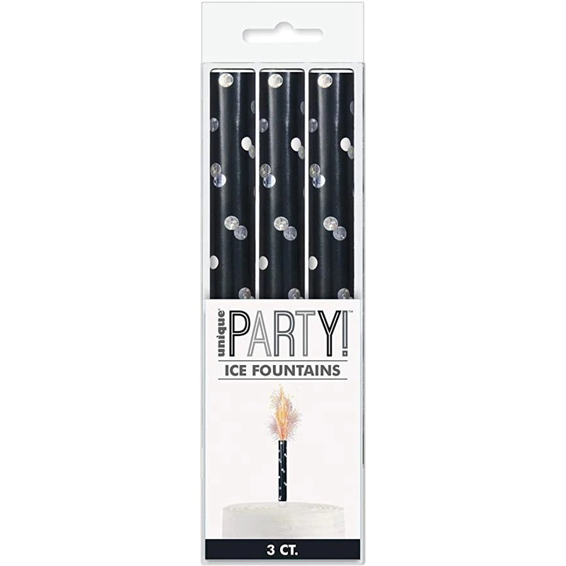 Ice Fountain Candles - Black
