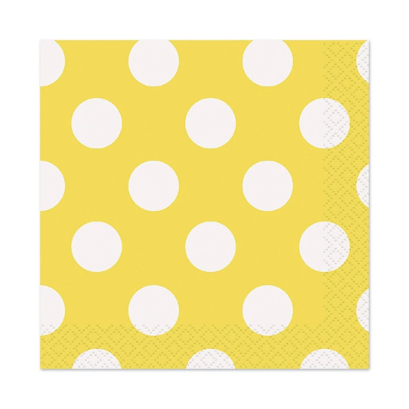 Polka Dot Yellow Napkins